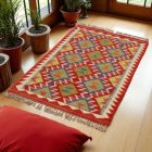 Kelim teppich Afghan Chobi 132x76 handgewebter ethnischer Kelim