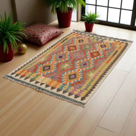 Kelim teppich Chobi 104x153 handgewebter afghanischer Kelim
