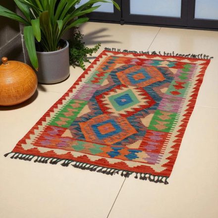 Kelim teppich Chobi 126x80 handgewebter afghanischer Kelim