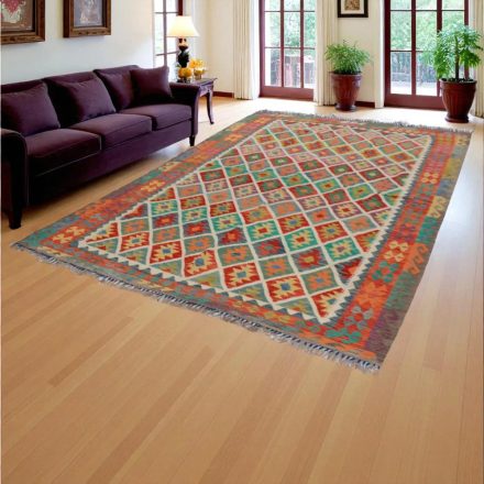 Kelim teppich Chobi 209x303 Handgewebter afghanischer Kelim
