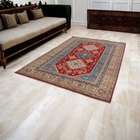 Kazak Orientteppich 192x288 handgeknüpfter Teppich