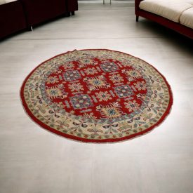 Kazak runder teppich 170x169 handgeknüpfter Teppich