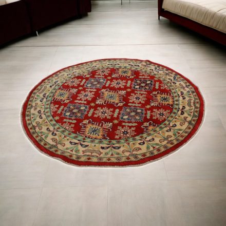 Kazak runder teppich 168x171 handgeknüpfter afghanischer Teppich