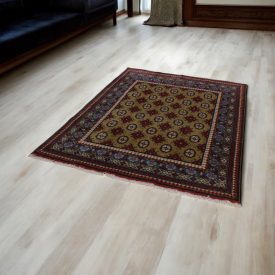   Orientteppich Aqcha Bukhara 151x196 handgeknüpfter afghanischer Teppich