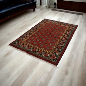   Orientteppich Aqcha Bukhara 128x183 handgeknüpfter afghanischer Teppich