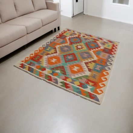 Handgewebter Afghan Kelim 149x198 Maimana Kilim Teppich