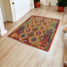 Handgewebter Afghan Kelim 130x167 Maimana Kilim Teppich