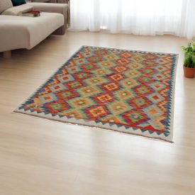 Ethnischer Kilim teppich Chobi 152x189 handgemachter Kelim