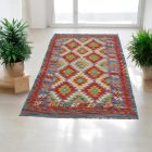 Wolle Kelim Teppich Chobi 100x200 handgewebter afghanischer Kilim