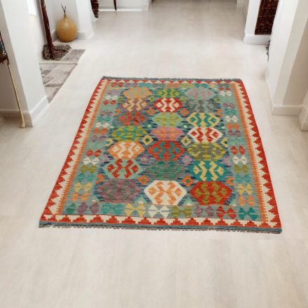 Handgewebter Kelim Chobi 110x169 afghanische Wolle Kilim Teppich