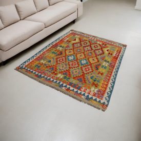   Maimana Kelim Teppich 149x207 afghanischer handgewebter Kilim