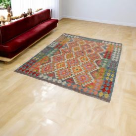 Kelim teppich Chobi 153x194 Afghanischer handgewebter Kilim
