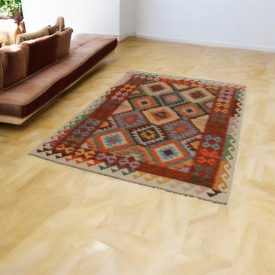 Handgewebter Afghan Kelim 145x205 Maimana Kilim Teppich