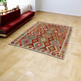 Handgewebter Afghan Kelim 154x198 Maimana Kilim Teppich