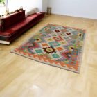 Wolle Kelim Teppich Chobi 145x204 handgewebter afghanischer Kilim