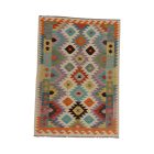 Wolle Kelim Teppich Chobi 145x204 handgewebter afghanischer Kilim