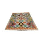 Wolle Kelim Teppich Chobi 145x204 handgewebter afghanischer Kilim