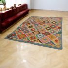 Wolle Kelim Teppich Chobi 182x250 handgewebter afghanischer Kilim
