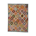 Wolle Kelim Teppich Chobi 182x250 handgewebter afghanischer Kilim