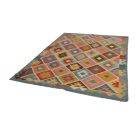 Wolle Kelim Teppich Chobi 182x250 handgewebter afghanischer Kilim