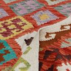 Wolle Kelim Teppich Chobi 207x299 handgewebter afghanischer Kilim