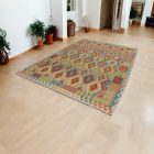Afghanischer Kelim Teppich Chobi 205x303 ethnischer handgewebter Kilim