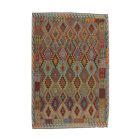 Afghanischer Kelim Teppich Chobi 205x303 ethnischer handgewebter Kilim