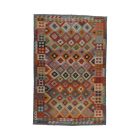 Wolle Kelim Teppich Chobi 198x296 handgewebter afghanischer Kilim
