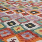 Wolle Kelim Teppich Chobi 198x296 handgewebter afghanischer Kilim