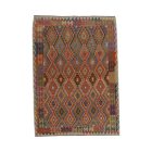 Handgewebter Kelim Chobi 202x286 afghanische Wolle Kilim Teppich