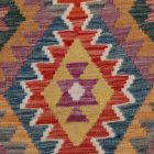 Handgewebter Kelim Chobi 202x286 afghanische Wolle Kilim Teppich