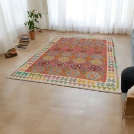 Afghanischer Kelim Chobi 207x292 handgewebter Kilim Teppich