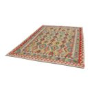 Handgewebter Kelim Chobi 196x296 afghanische Wolle Kilim Teppich