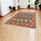 Chobi Kelim Teppich 210x294 Handgewebte Wolle Kelim