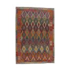 Chobi Kelim Teppich 210x294 Handgewebte Wolle Kelim