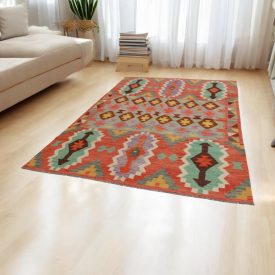 Kelim teppich Chobi 195x304 Afghanischer handgewebter Kilim
