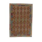Handgewebter Kelim Chobi 204x293 afghanische Wolle Kilim Teppich