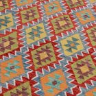 Handgewebter Kelim Chobi 204x293 afghanische Wolle Kilim Teppich