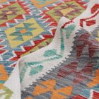 Handgewebter Kelim Chobi 204x293 afghanische Wolle Kilim Teppich