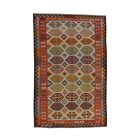 Chobi Kelim Teppich 197x303 Handgewebte Wolle Kilim