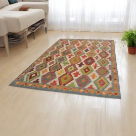 Kelim teppich Chobi 200x288 Afghanischer handgewebter Kilim