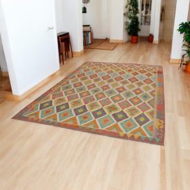 Kelim teppich Chobi 208x306 Afghanischer handgewebter Kilim