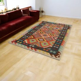   Handgewebter Kelim Chobi 171x250 afghanische Wolle Kilim Teppich