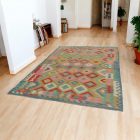 Wolle Kelim Teppich Chobi 203x298 handgewebter afghanischer Kilim