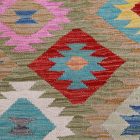 Wolle Kelim Teppich Chobi 203x298 handgewebter afghanischer Kilim