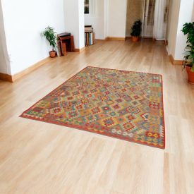 Ethnischer Kilim Chobi 211x293 handgemachter Kelim teppich