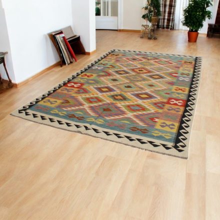 Maimana Kelim Teppich 200x303 afghanischer handgewebter Kilim