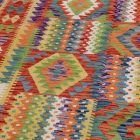 Wolle Kelim Teppich Chobi 204x294 handgewebter afghanischer Kilim
