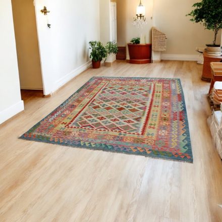 Maimana Kelim Teppich 216x305 afghanischer handgewebter Kilim