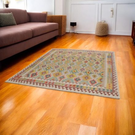 Wolle Kelim Teppich Chobi 250x296 handgewebter afghanischer Kilim